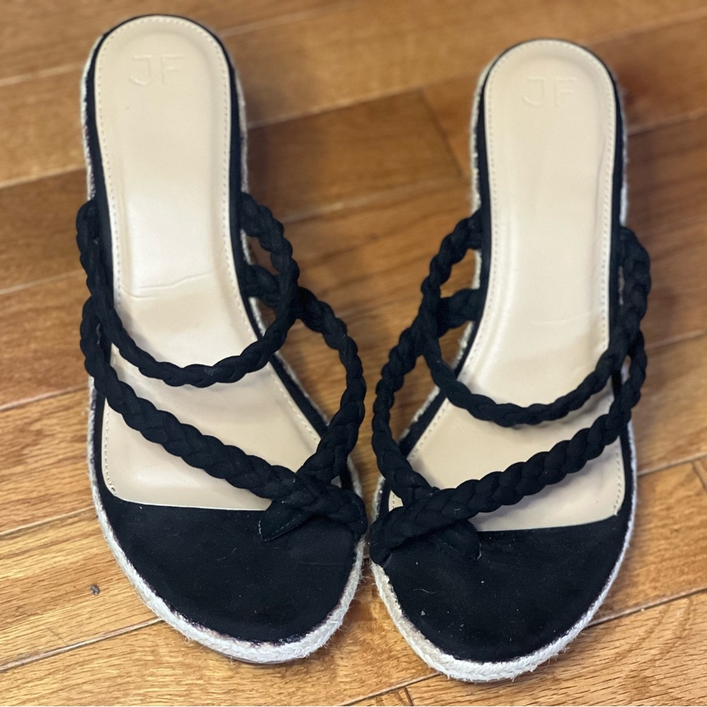 Navy/Khaki Platform Sandal